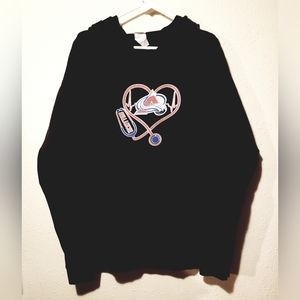 NHL Colorado Avalanche Nurses Hoodie Jacket Size XXL
